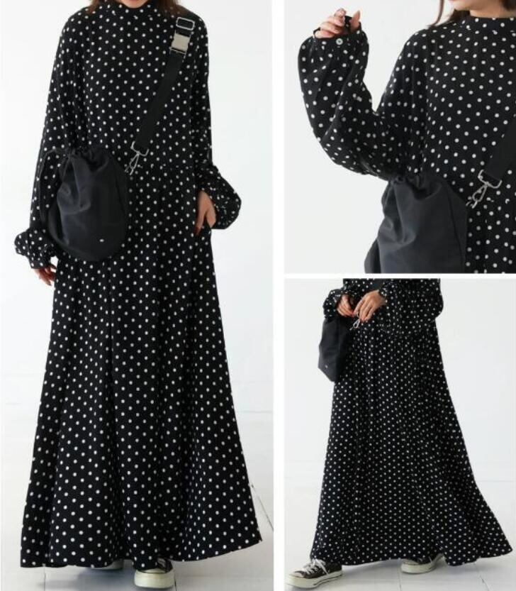 【dress】ドット柄カジュアルワンピース　M29612