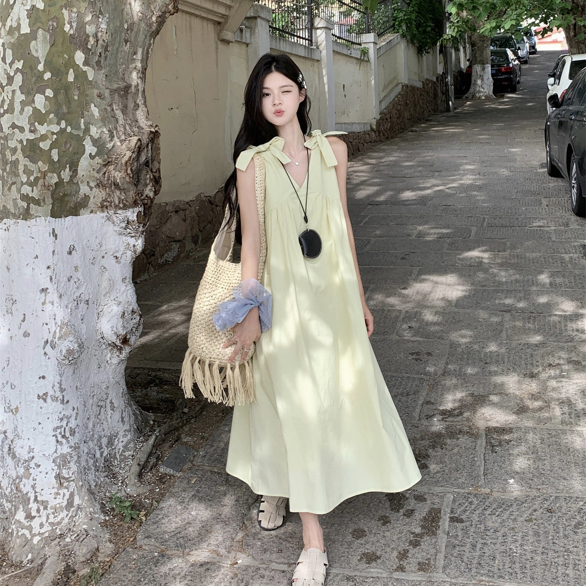 【dress】リボン付きワンピース　M24666