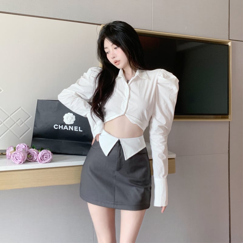 【bottoms】スーツAラインスカートG20944