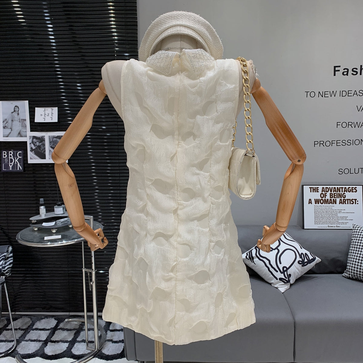 【dress】ビジューノースリーブワンピース　M24493