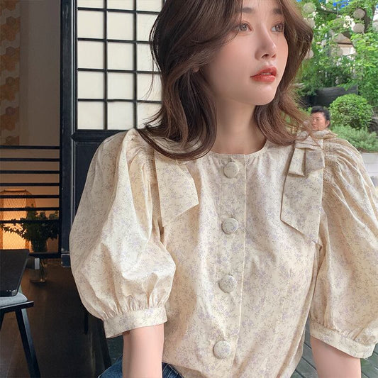 【tops】パフスリーブ ブラウスG21113