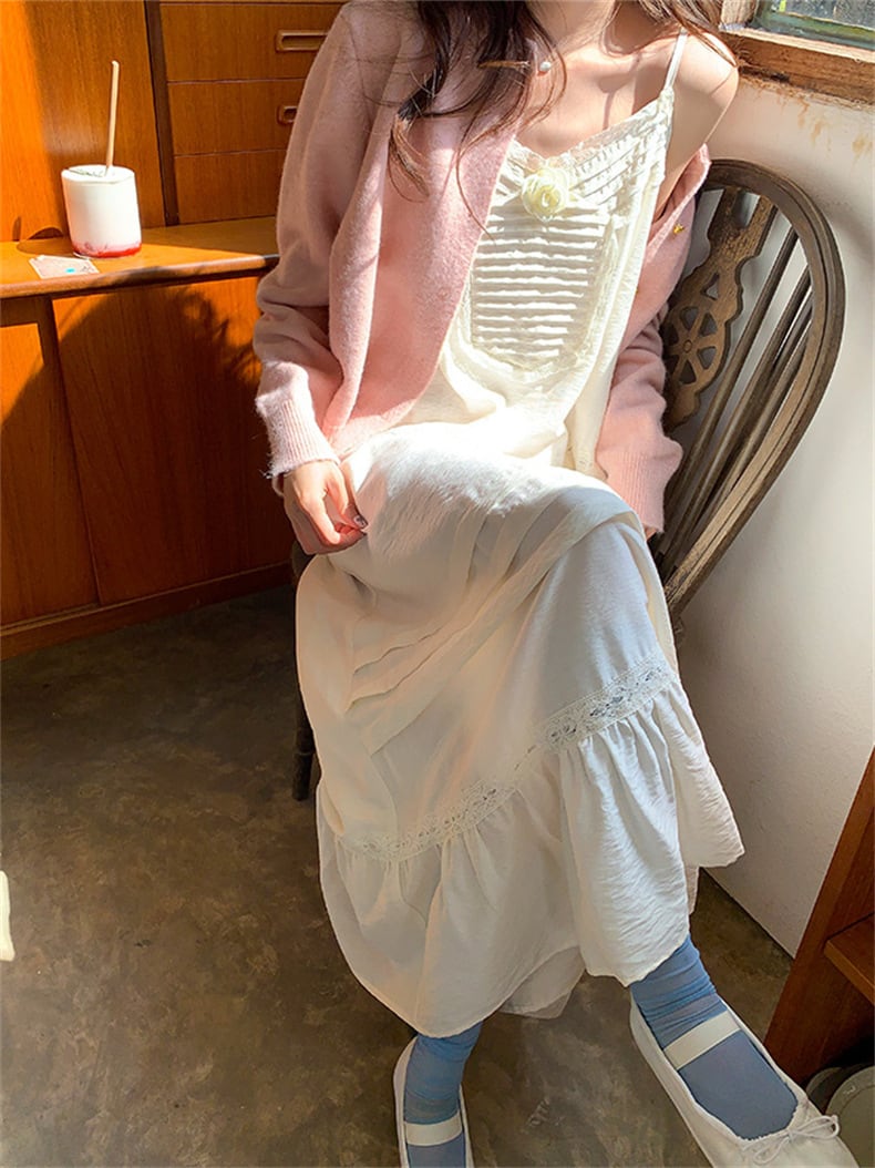 【outer】クルーネックニットカーデ　M25961