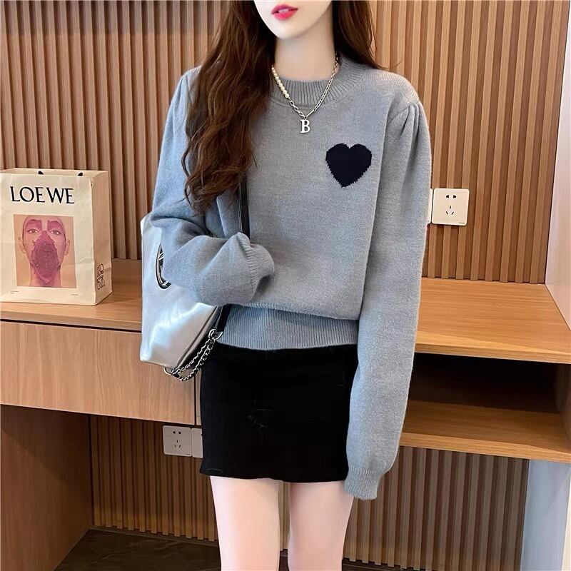 【tops】クルーネックニットセーター　M18596