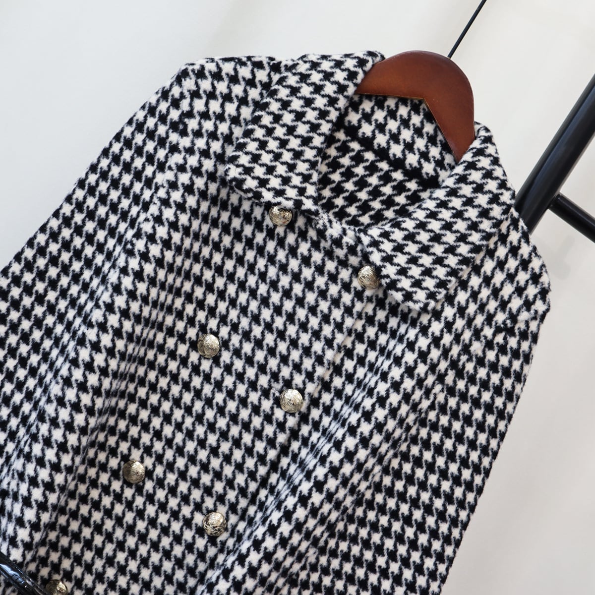 【outer】千鳥格子ケープコート　M26724