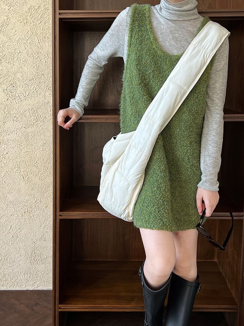 【dress】ノースリーブボアワンピース　N2888
