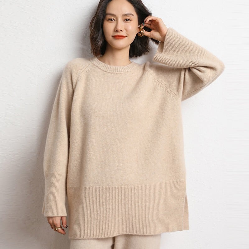 【tops】クルーネックニットセーター　M26244