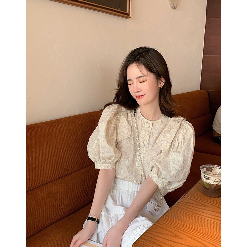 【tops】パフスリーブ ブラウスG21113