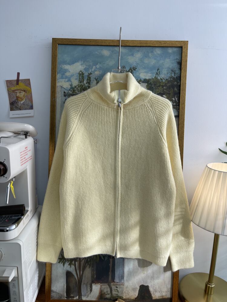 【outer】ファスナーニットカーデ　M28400