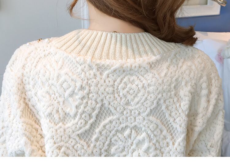 【dress】裹起毛フリルレースワンピース　M27890