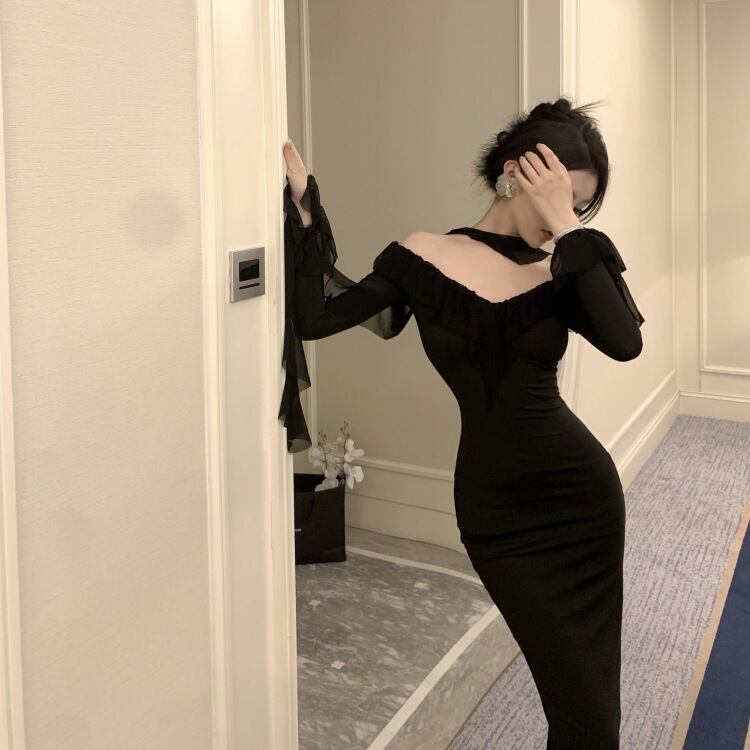 【dress】Vネックワンピース　M29660