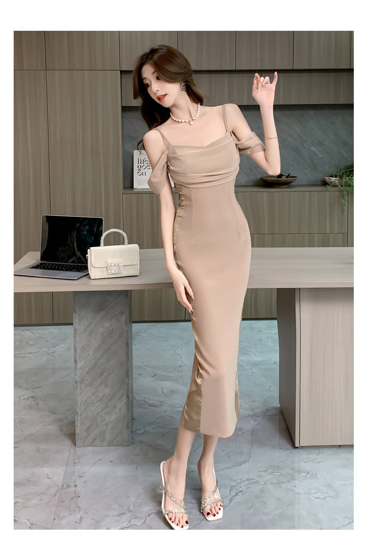 【dress】ギャザータイトキャミワンピース G21585