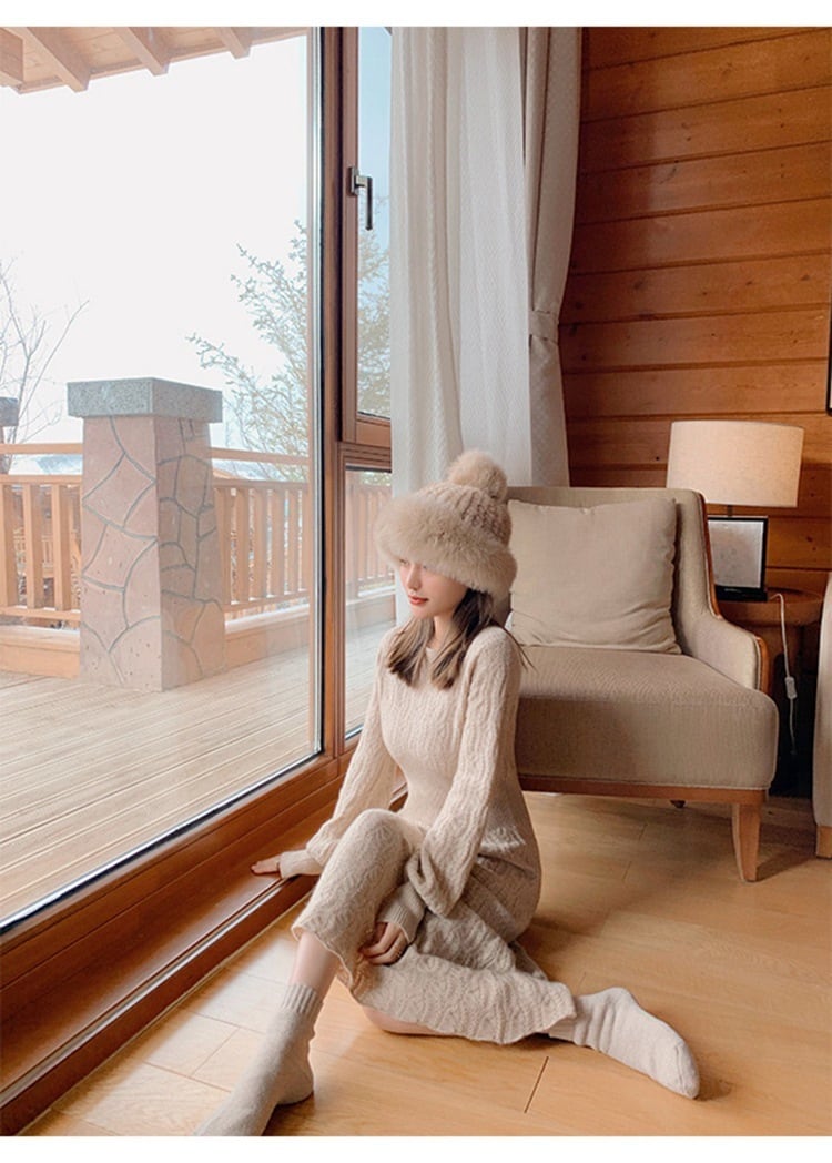 【dress】ニットワンピース　M25556