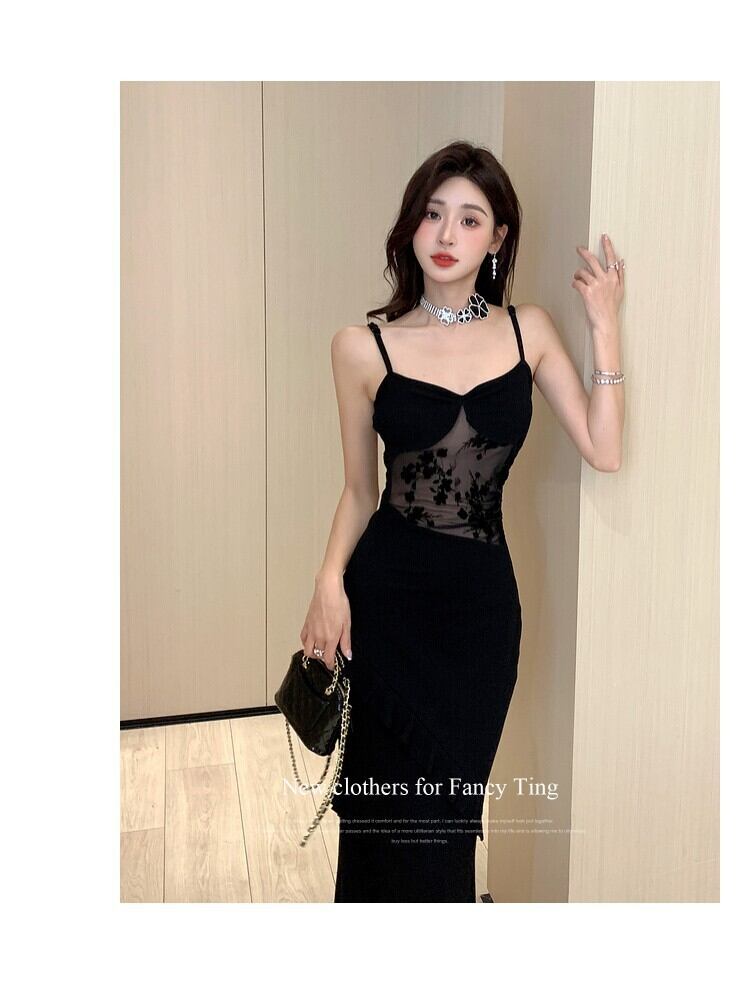 【dress】メッシュ切り替えキャミワンピース G21391