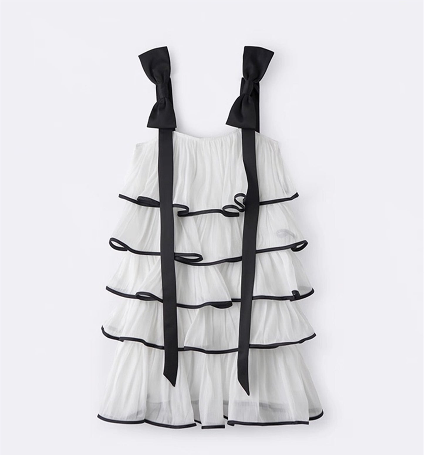 【dress】ショルダーリボンボリュームエアリーワンピース N3554