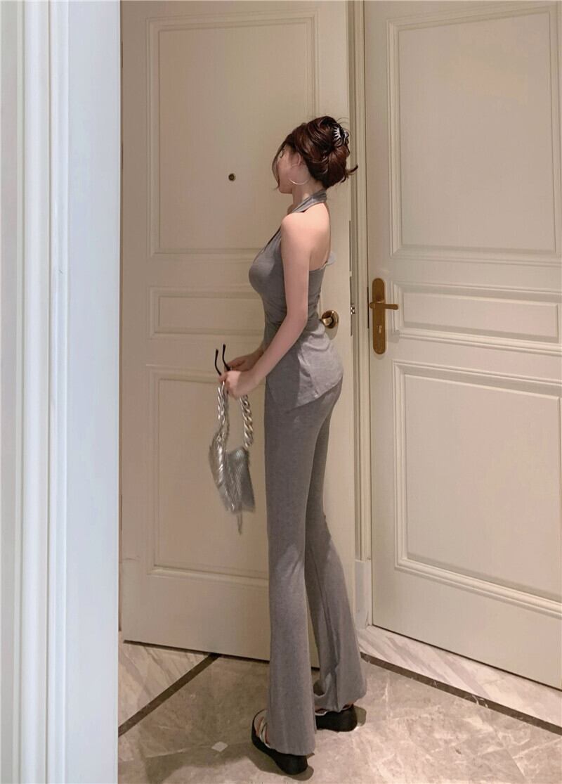 【set】スリットキャミソール+ラッパズボン２点セットG21282