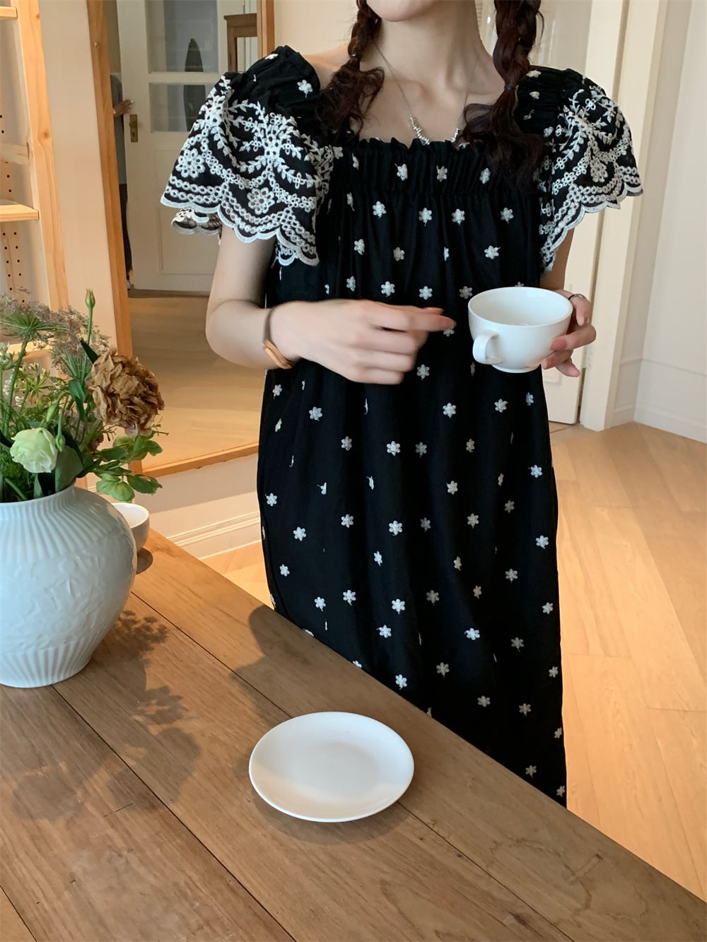 【dress】刺繍ワンピース　M24729