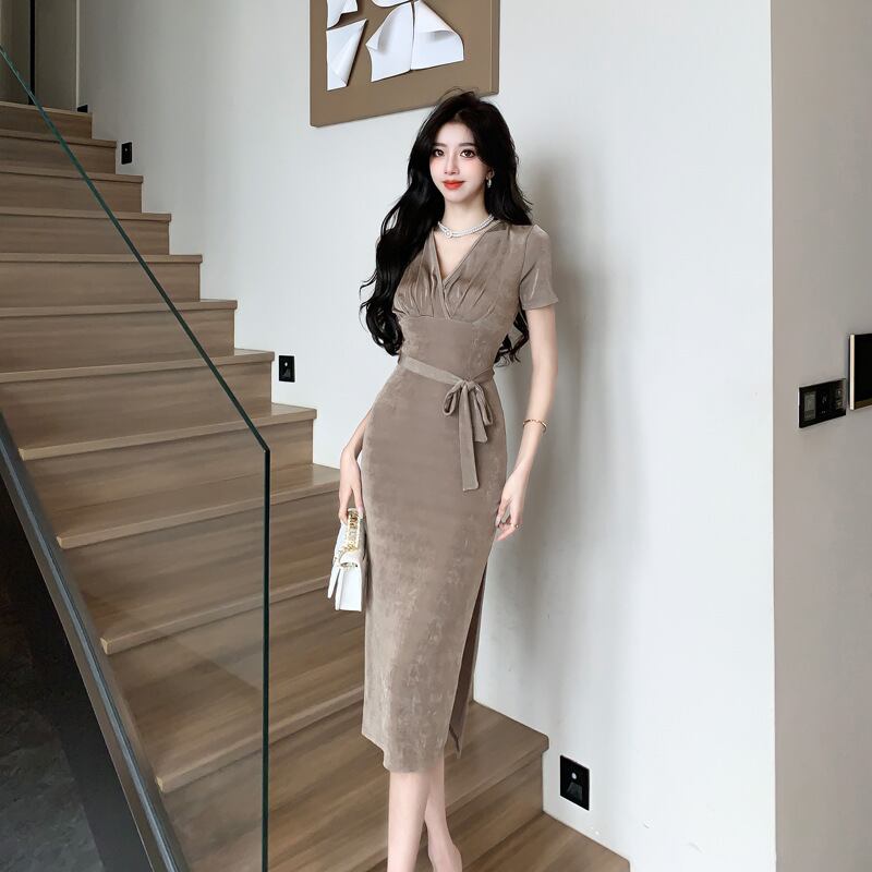 【dress】Vネックワンピース G20323