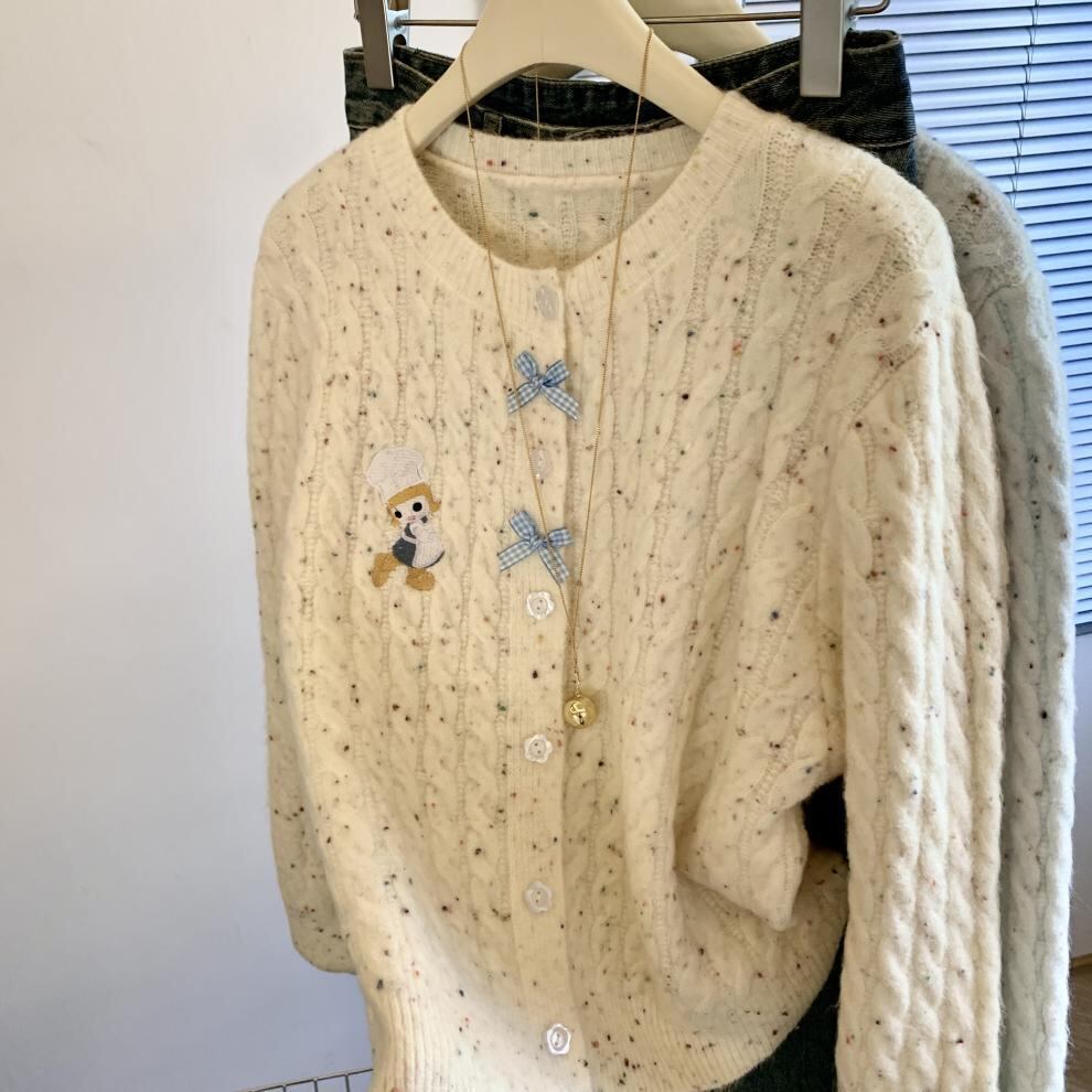 【outer】刺繍ニットカーデ　M29261