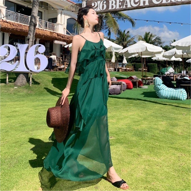 【dress】フリルキャミワンピース　M24979