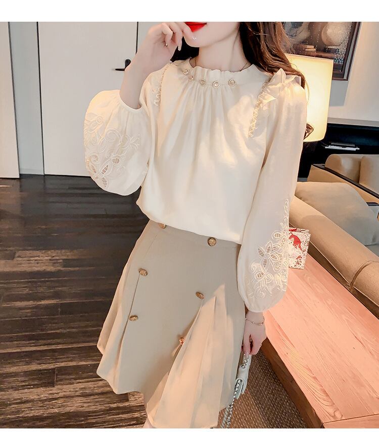 【tops】リボン付きブラウス　M29118