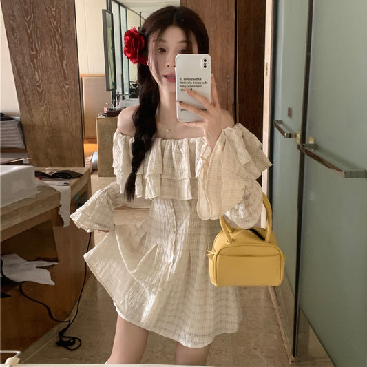 【dress】オフショルダーフリルワンピース G20429