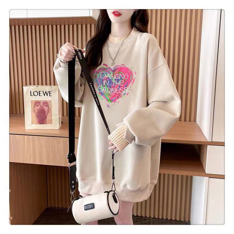 【tops】裹起毛プリントプルオーバー　M28815