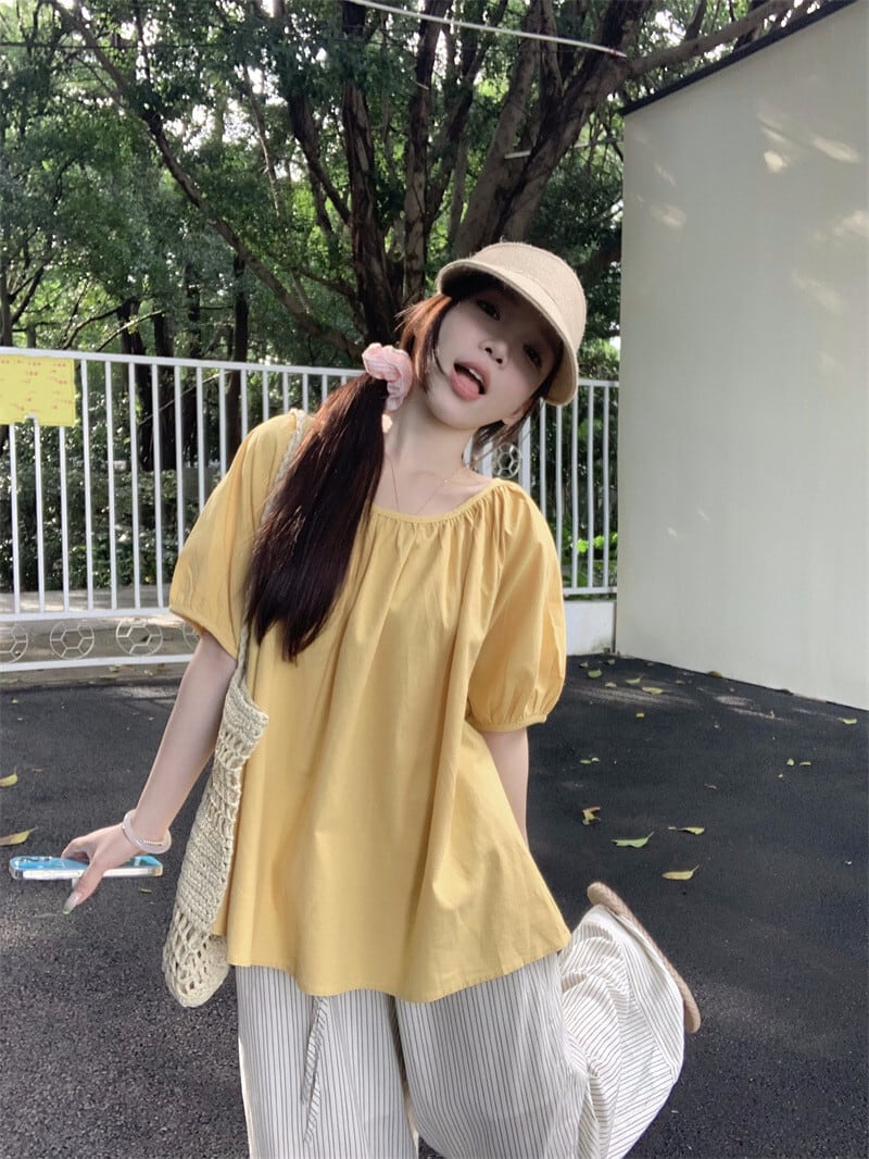 【tops】パフスリーブトップス　M24901