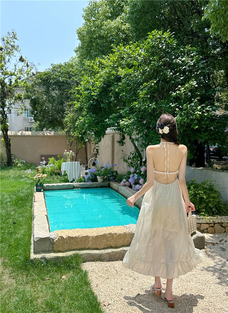 【dress】バックレスワンピース　M25186