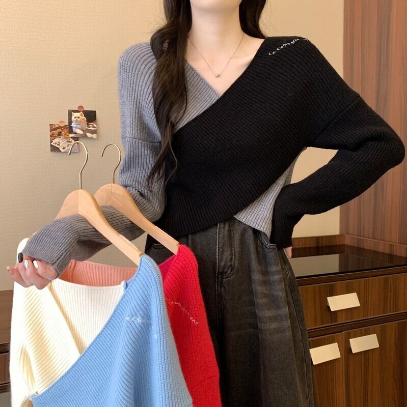 【tops】クロスニットトップス　M28275