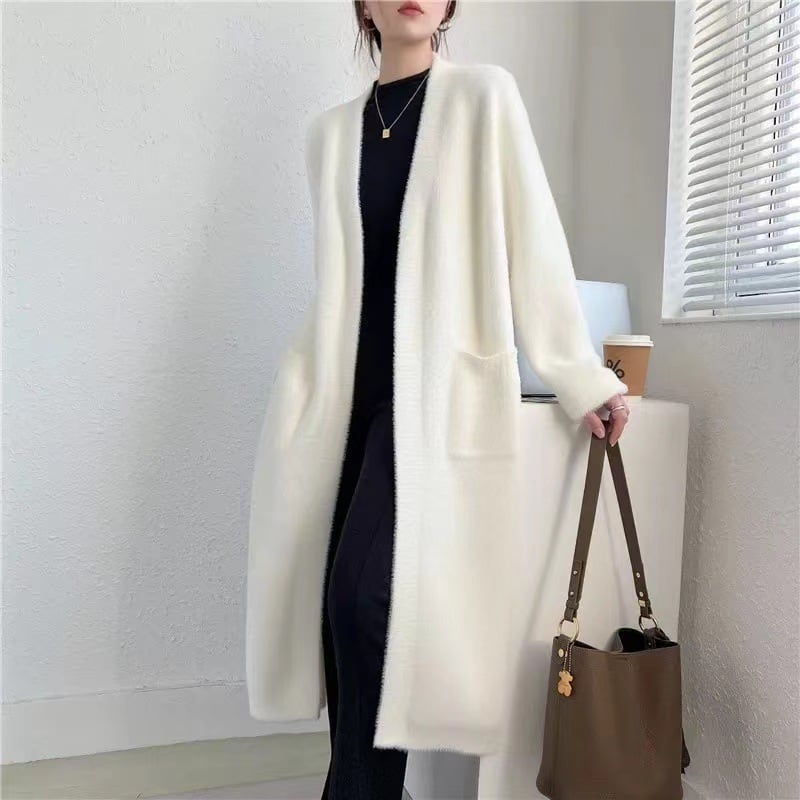 【outer】ロング丈ニットカーデ　M26127