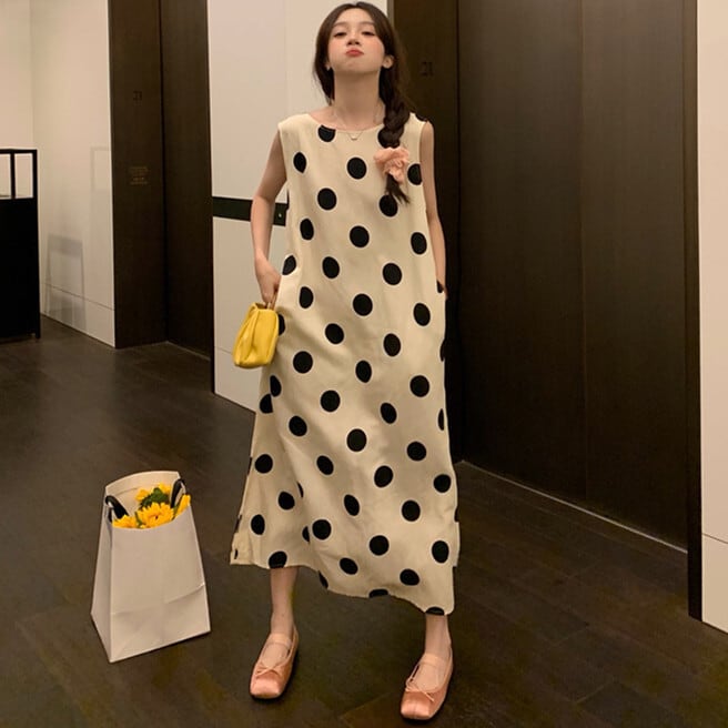 【dress】ドット柄ワンピース　M25119