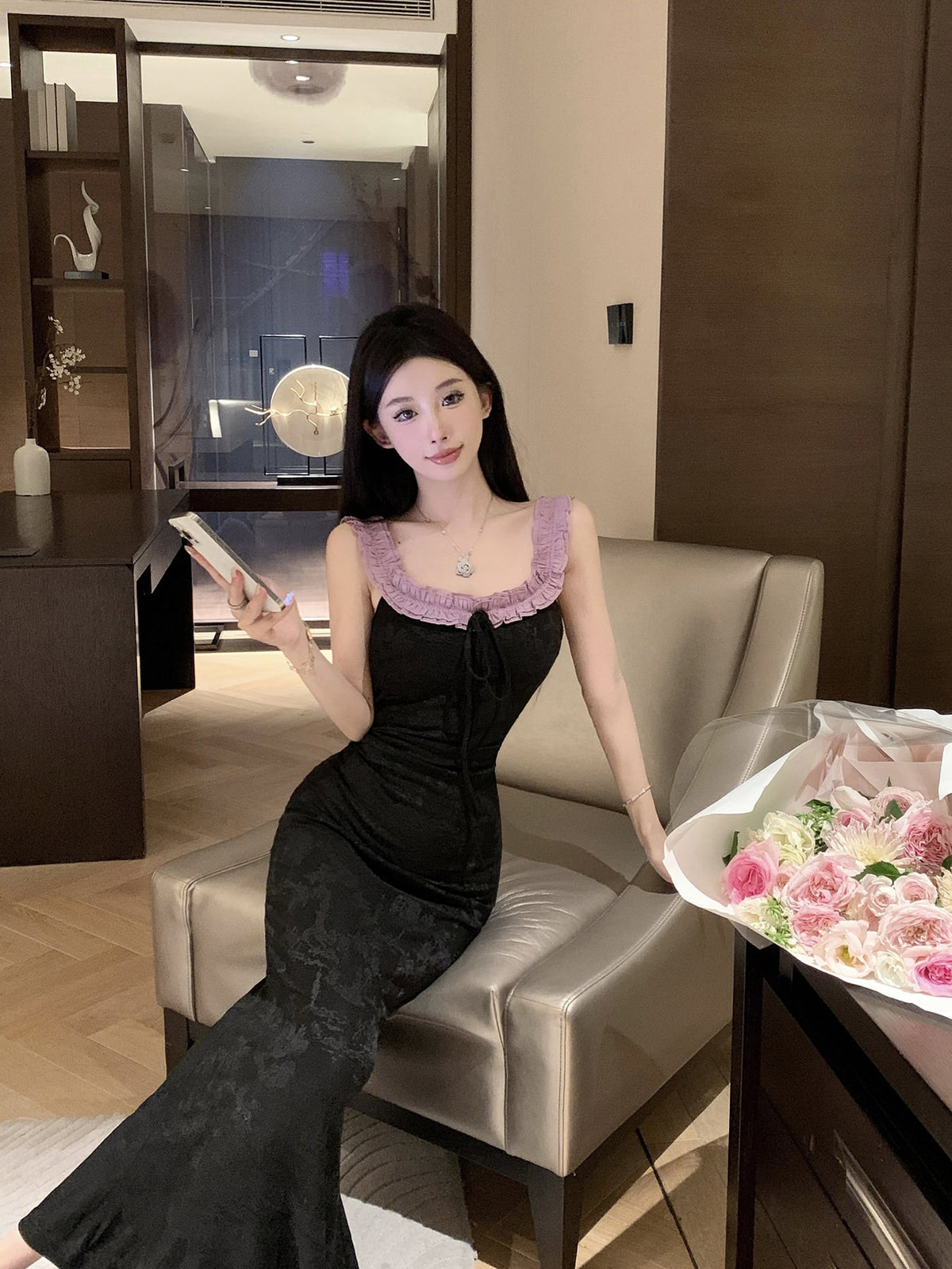【dress】フリルデートワンピース　M25167