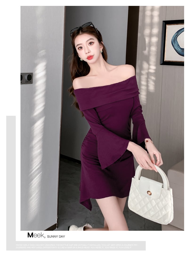 【dress】ボートネックワンピース　M28352