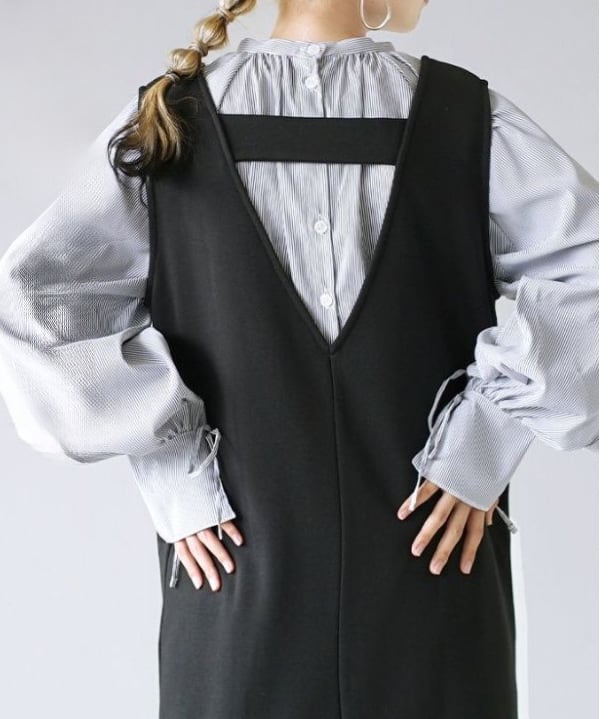 【dress】Vネックベストワンピース　M28037
