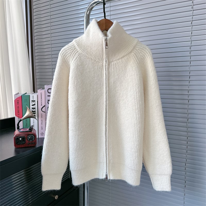 【outer】ファスナーニットカーデ　M27636