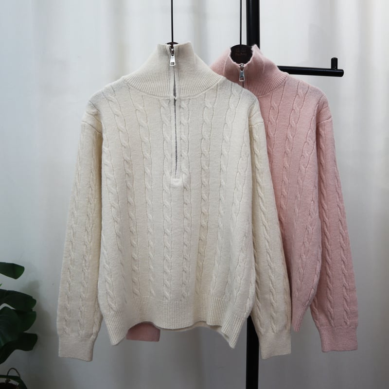 【tops】ファスナーニットセーター　M26849