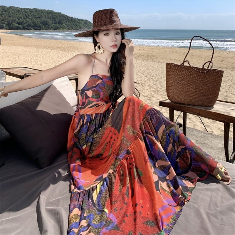 【dress】プリントキャミワンピース　M25211