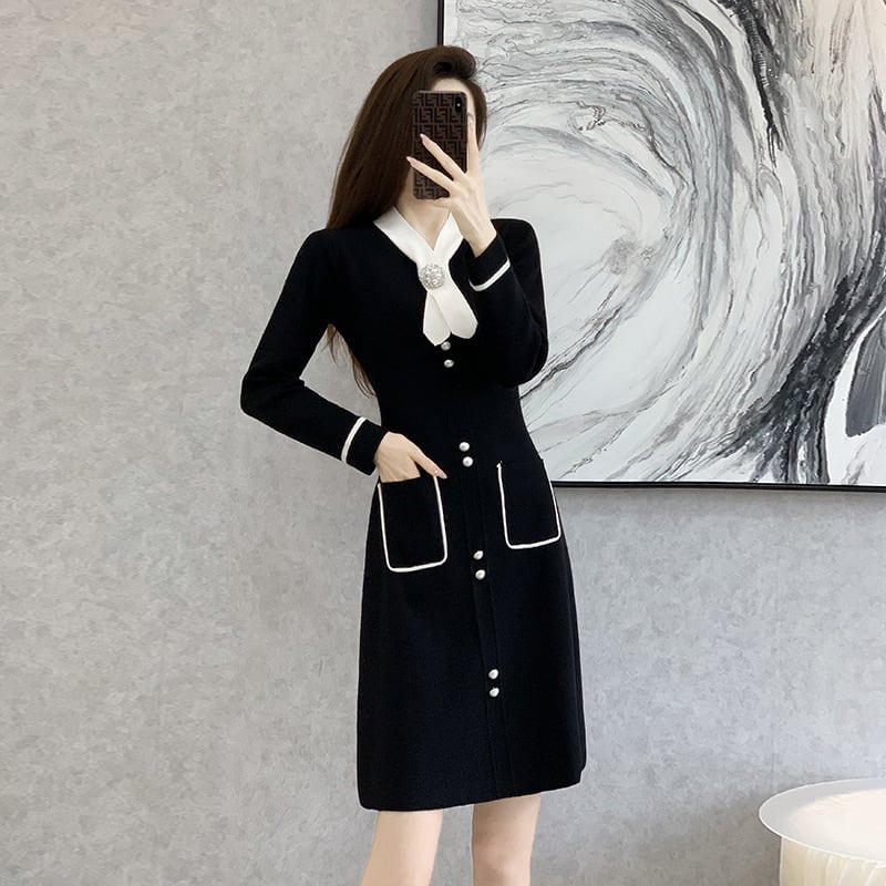 【dress】ニットワンピース　M25384