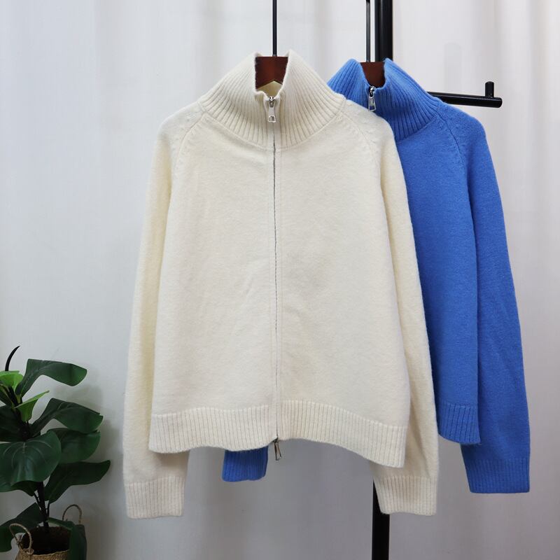 【outer】ファスナーニットカーデ　M27437