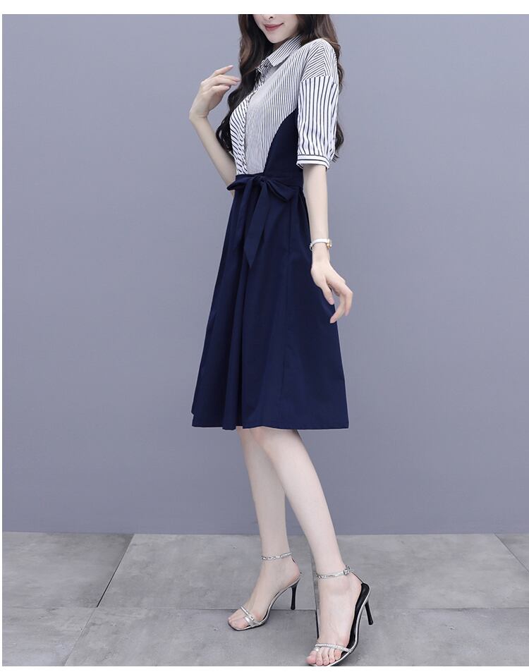 【dress】ファッションエレガント好感度UP!気質満点レトロ夏着痩せ ワンピース G0353