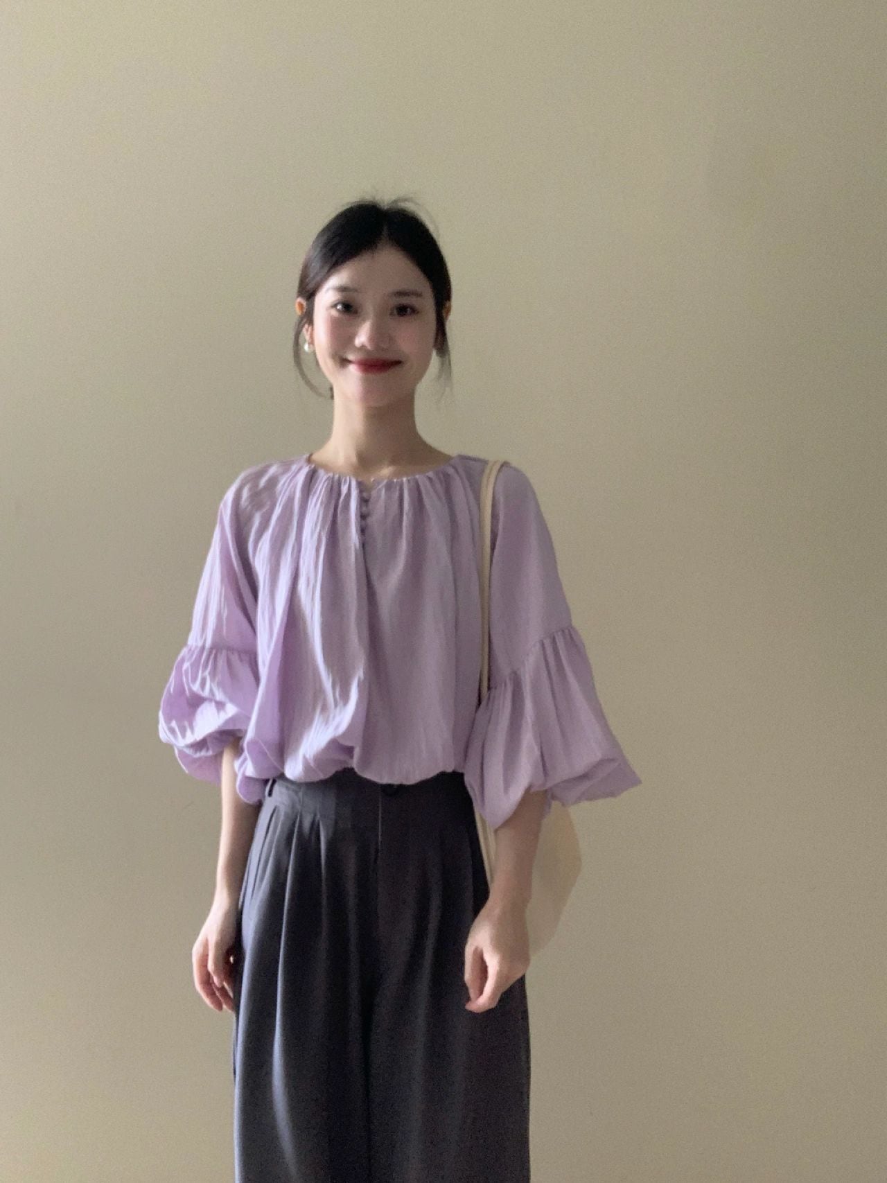 【tops】フランス風長袖ブラウスG21560