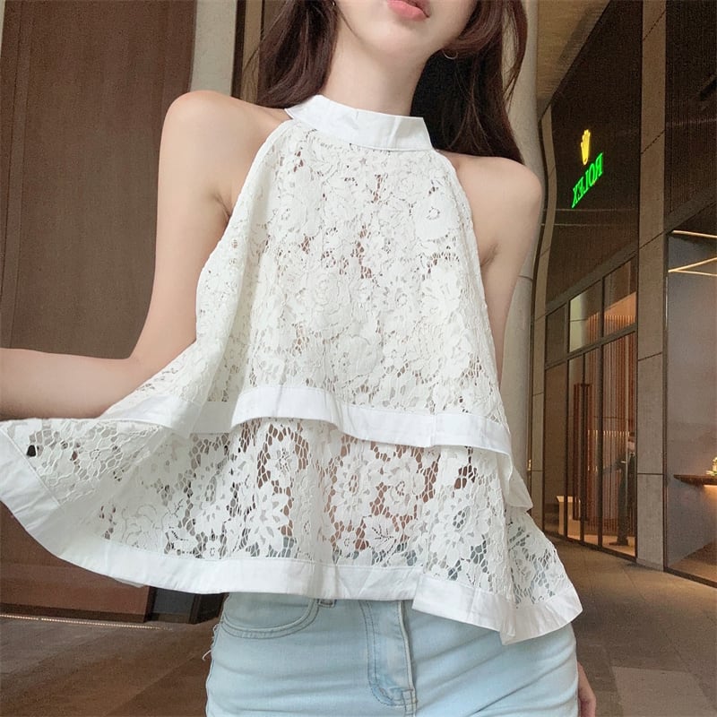 【tops】ノースリーブレーストップス　M24637
