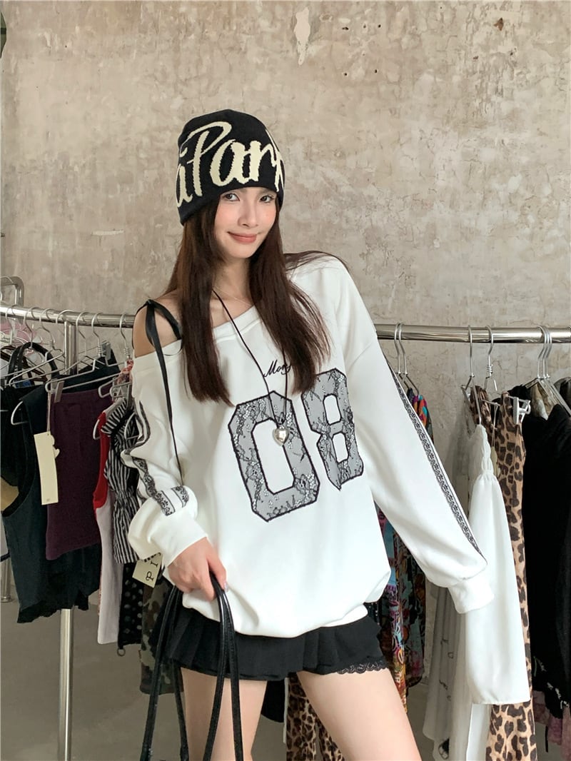 【tops】オフショルダープルオーバー　M26038