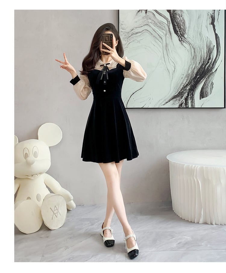 【dress】切り替えデートワンピース　M26181