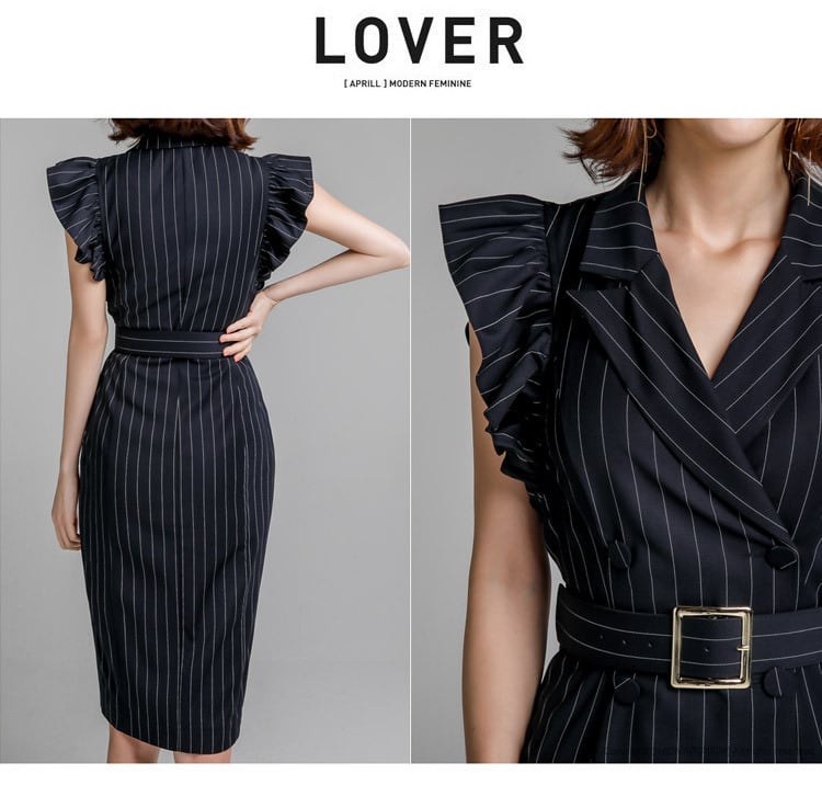 【dress】ダブルボタンワンピース　M23959