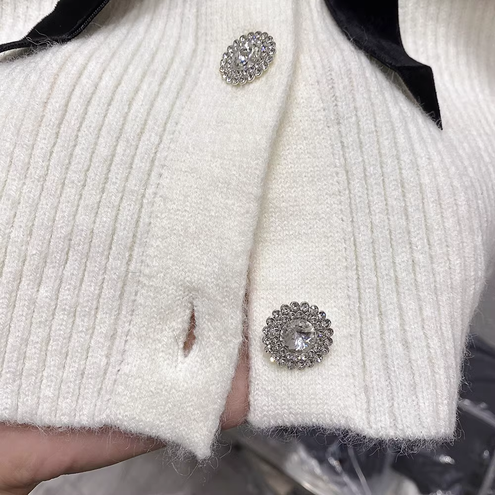 【outer】ラウンドネックニットカーディガンF8107