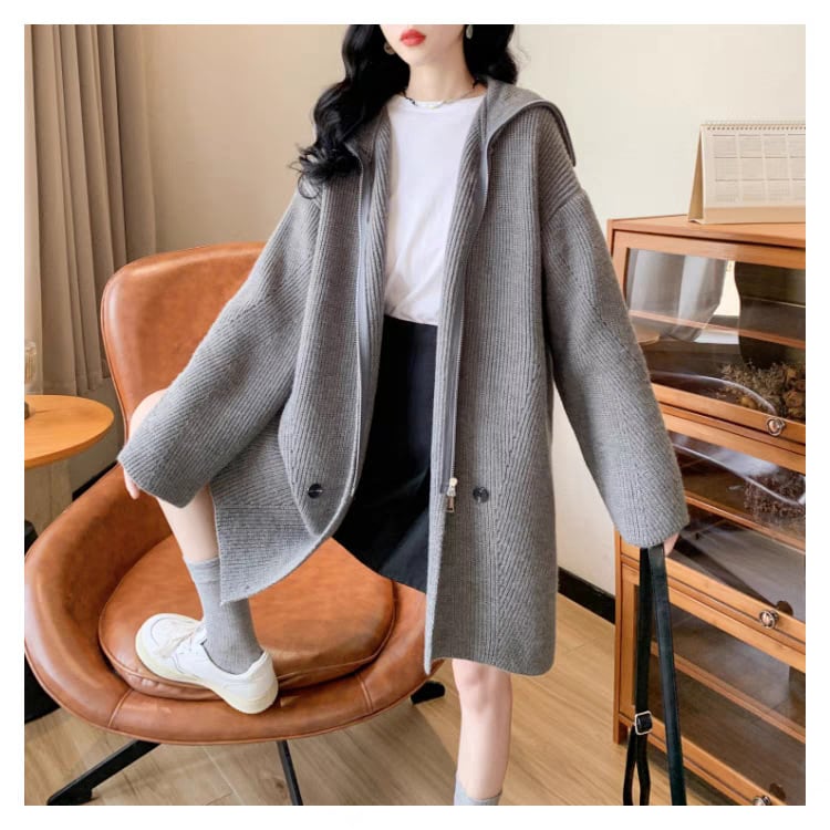 【outer】ファスナーニットカーデ　M28487