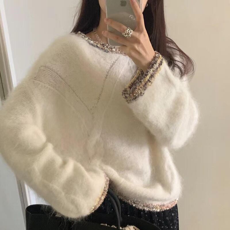 【tops】シャギーニットセーター　M28611