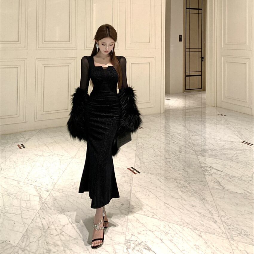 【dress】チュールドッキングワンピース　M27686