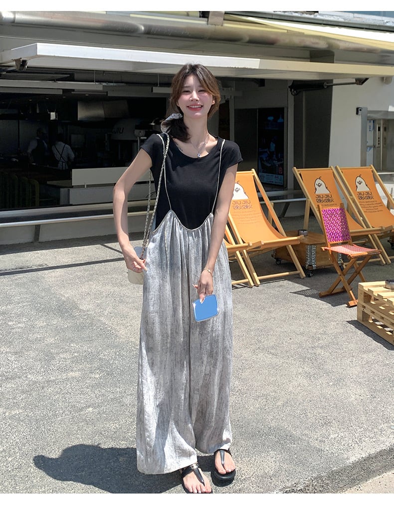 【set】Tシャツ×ワイドパンツセット　M24384